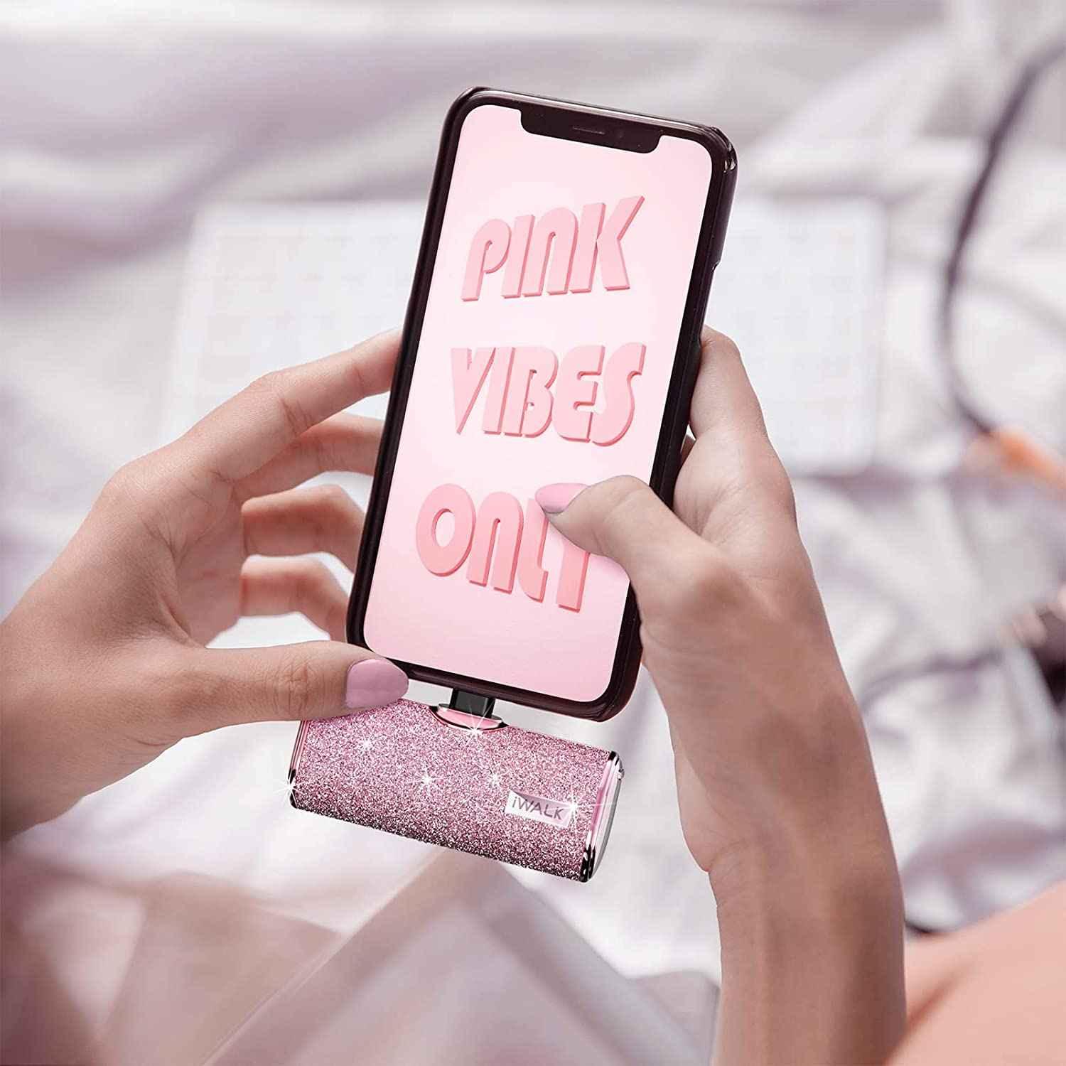 iWalk 4500mAh Lightning Pocket Power Bank - Pink Diamond iWalk 4500mAh Lightning Pocket Power Bank - Pink Diamond